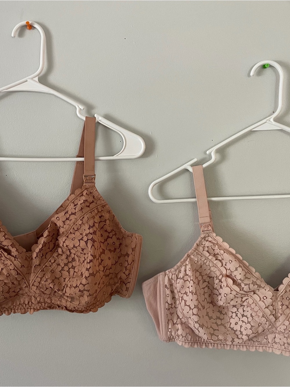 Momanda Lace Non-Wired Breastfeeding Bralette Nursing Set - Nude & Brown 42B